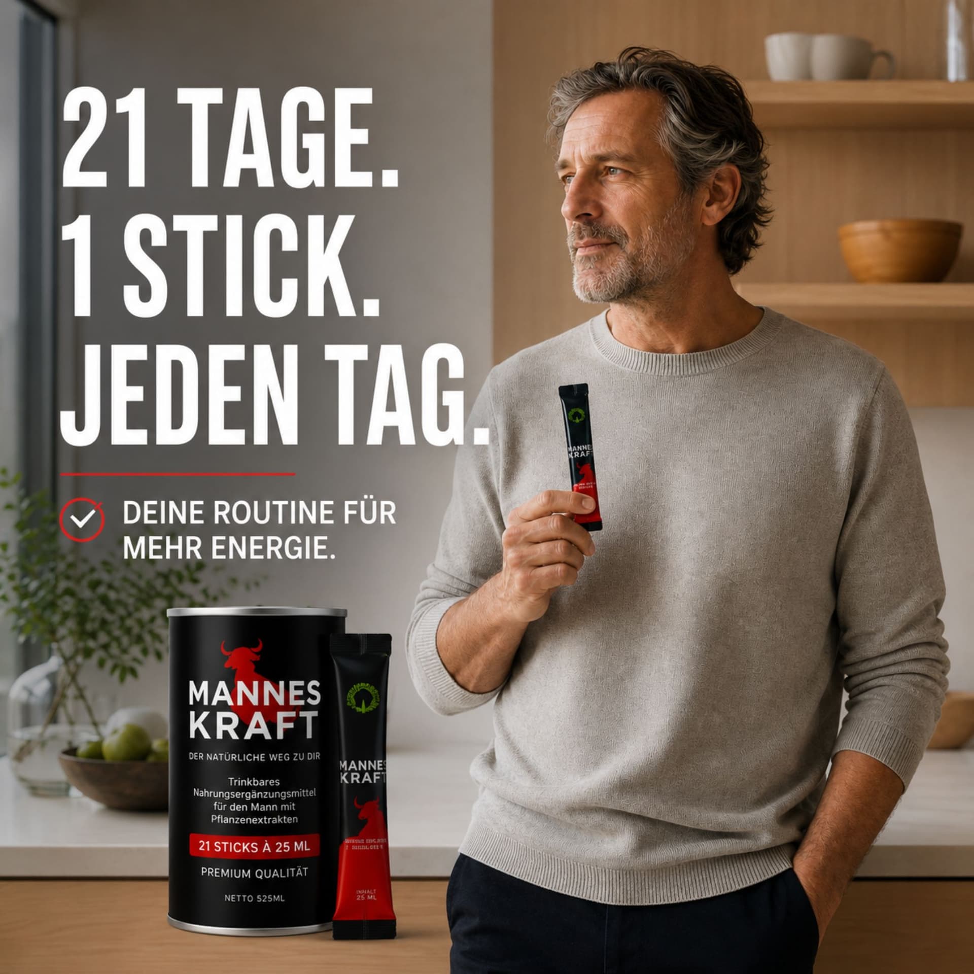 Manneskraft.com | Das Original | Libido Boost – Dein 21-Tage-Paket für mehr Libido & Energie