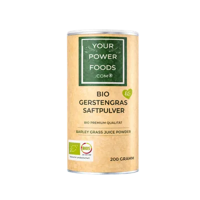 Bio Gerstengrassaftpulver, 50 - Fach konzentriert, 200g Bio Gerstengrassaftpulver, 50 - Fach konzentriert, 200g