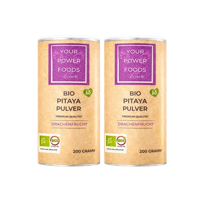 Bio Pitaya Pulver Set 2 x 200g, rotes Drachenfrucht Pulver, Red Dragon Powder Bio Pitaya Pulver Set 2 x 200g, rotes Drachenfrucht Pulver, Red Dragon Powder
