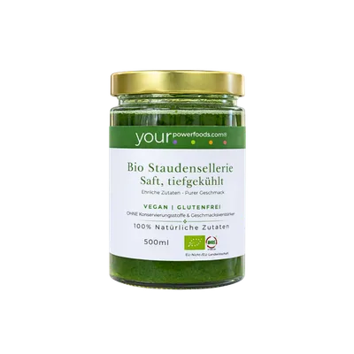 Bio Stauden Selleriesaft, tiefgekühlt, konform, vegan, glutenfrei, Vorteilsset 12 x 500 ml Bio Stauden Selleriesaft, tiefgekühlt, konform, vegan, glutenfrei, Vorteilsset 12 x 500 ml