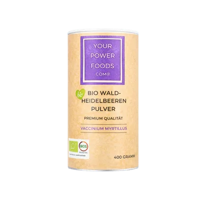 Bio Waldheidelbeeren Pulver, Premium Qualität, 400g Bio Waldheidelbeeren Pulver, Premium Qualität, 400g