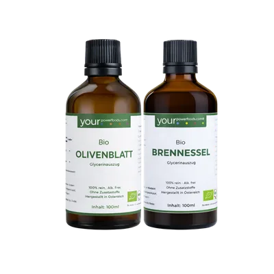 Abwehrkraft Bundle – Olivenblatt & Brennnessel, konform Abwehrkraft Bundle – Olivenblatt & Brennnessel, konform
