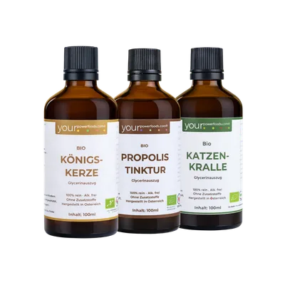 Immun Balance Bundle - Königskerze, Katzenkralle & Propolis Immun Balance Bundle - Königskerze, Katzenkralle & Propolis
