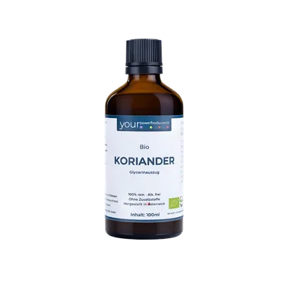 Bio Koriander Tinktur, konform, Alkoholfrei, 100 ml Bio Koriander Tinktur, konform, Alkoholfrei, 100 ml