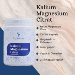 Kalium Magnesium Citrat, 100 Kapseln