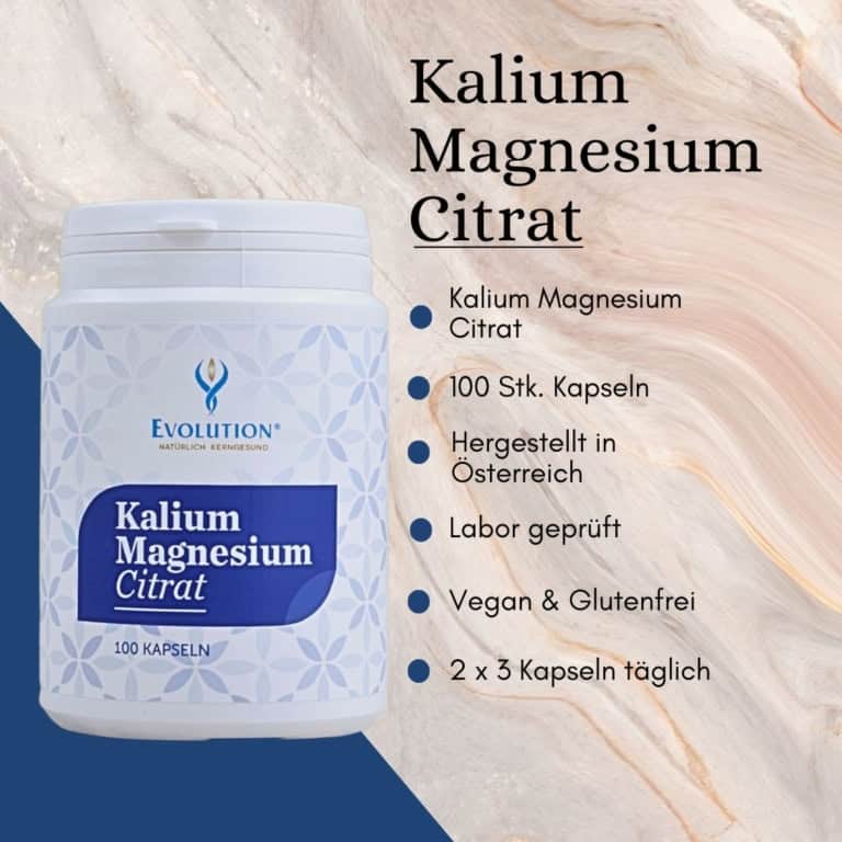 Kalium Magnesium Citrat, 100 Kapseln