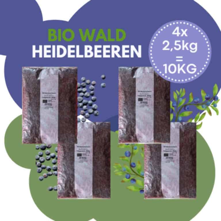 Bio Wald Wild-Heidelbeeren, Premium Qualität,10kg Tiefgekühlt