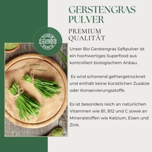 Bio Gerstengras Saftpulver, 50 - Fach konzentriert, 200g