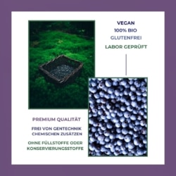 Bio Waldheidelbeeren Pulver, Premium Qualität, 400g