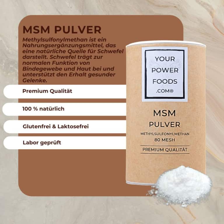 MSM Premium Qualität Pulver, 700 Gramm - 80 Mesh
