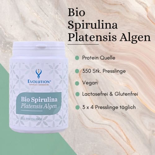 Bio Spirulina Platensis Algen, 350 Stück Presslinge
