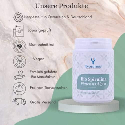 Bio Spirulina Platensis Algen, 350 Stück Presslinge
