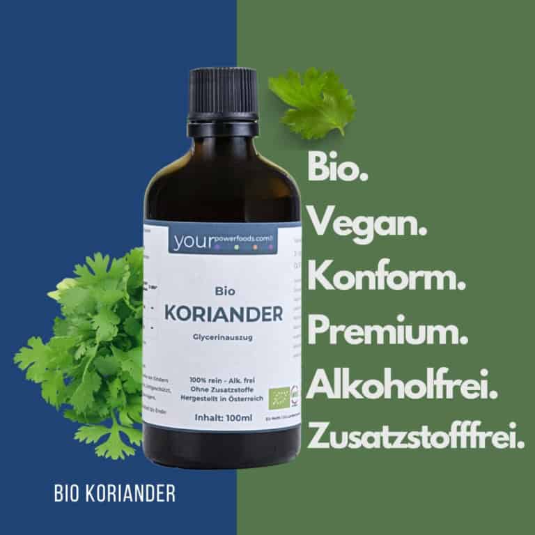 Bio Koriander Tinktur, konform, Alkoholfrei, 100 ml