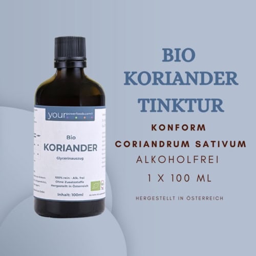 Bio Koriander Tinktur, konform, Alkoholfrei, 100 ml