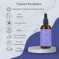 Flüssiges Zink Sulfat – konform, alkoholfrei – Premium Qualität, 100ml