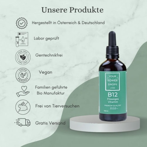 Vitamin B12 flüssig, Alkoholfrei, Premium Qualität, konform,100ml