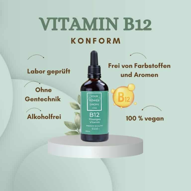 Vitamin B12 flüssig, Alkoholfrei, Premium Qualität, konform,100ml