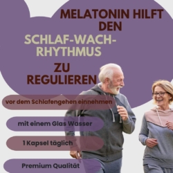 Melatonin hochdosiert, 5 mg – Nur eine Kapsel täglich