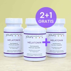 Melatonin 5mg, hochdosiert, 2+1 Gratis