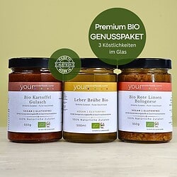 Premium Bio-Genusspaket – 3 Köstlichkeiten im Glas