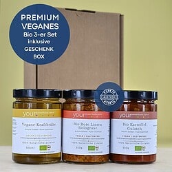 Premium Veganes Bio 3-er Set im Geschenksverpackung